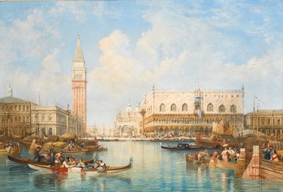 Il Palazzo Ducale e Piazzetta dalla laguna, Venezia da William Wyld